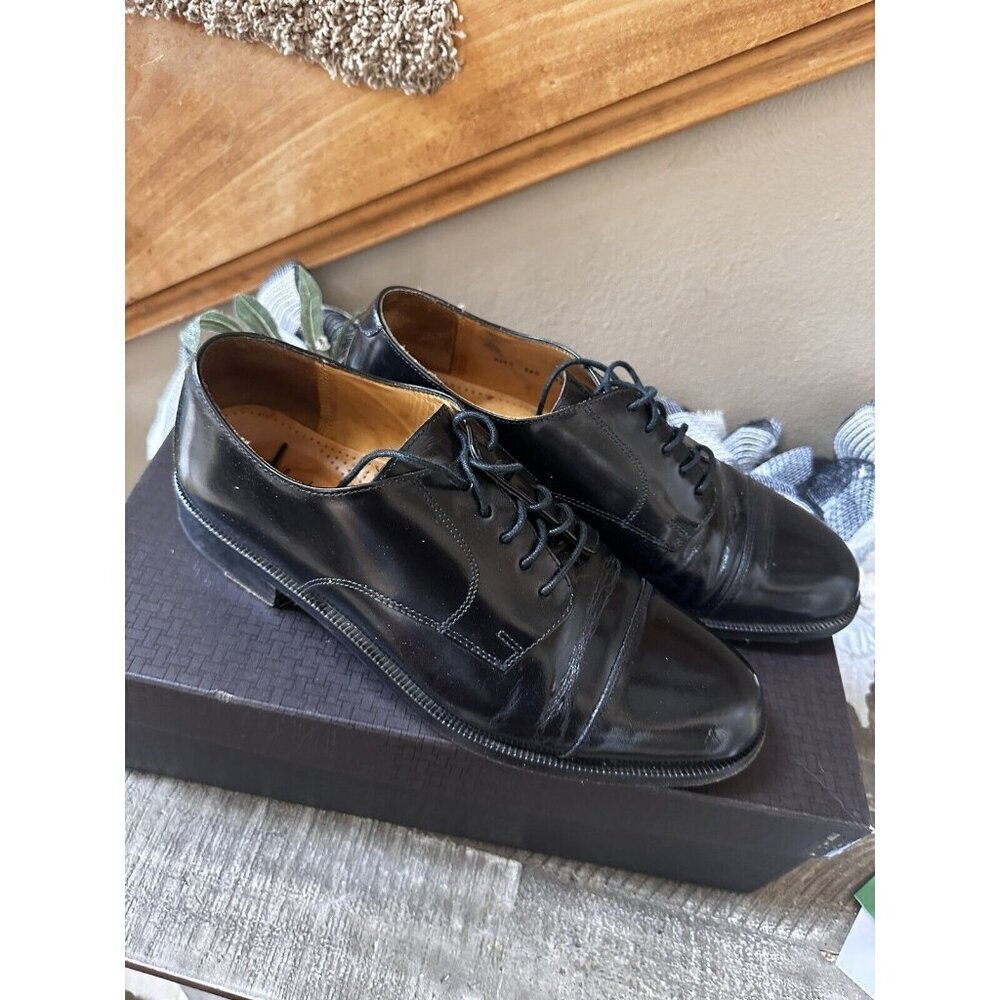 Cole Haan Oxford Shoes Mens 8.5 D Black Leather Cap Toe  08331